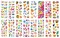 32 Different Bulk Variety Pack Stickers for Girls Boys Rewards, Craft Scrapbooking Including Animal, Hearts, Trucks, Dinosaurs and More